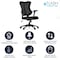 Flash Furniture High Back Designer Black Mesh Swivel Ergonomic Office Chair with Adjustable Arms BL-ZP-806-BK-GG - alternate 6